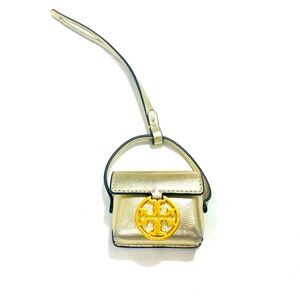 Tory Burch Gold Leather AirPods Pro Case Holder